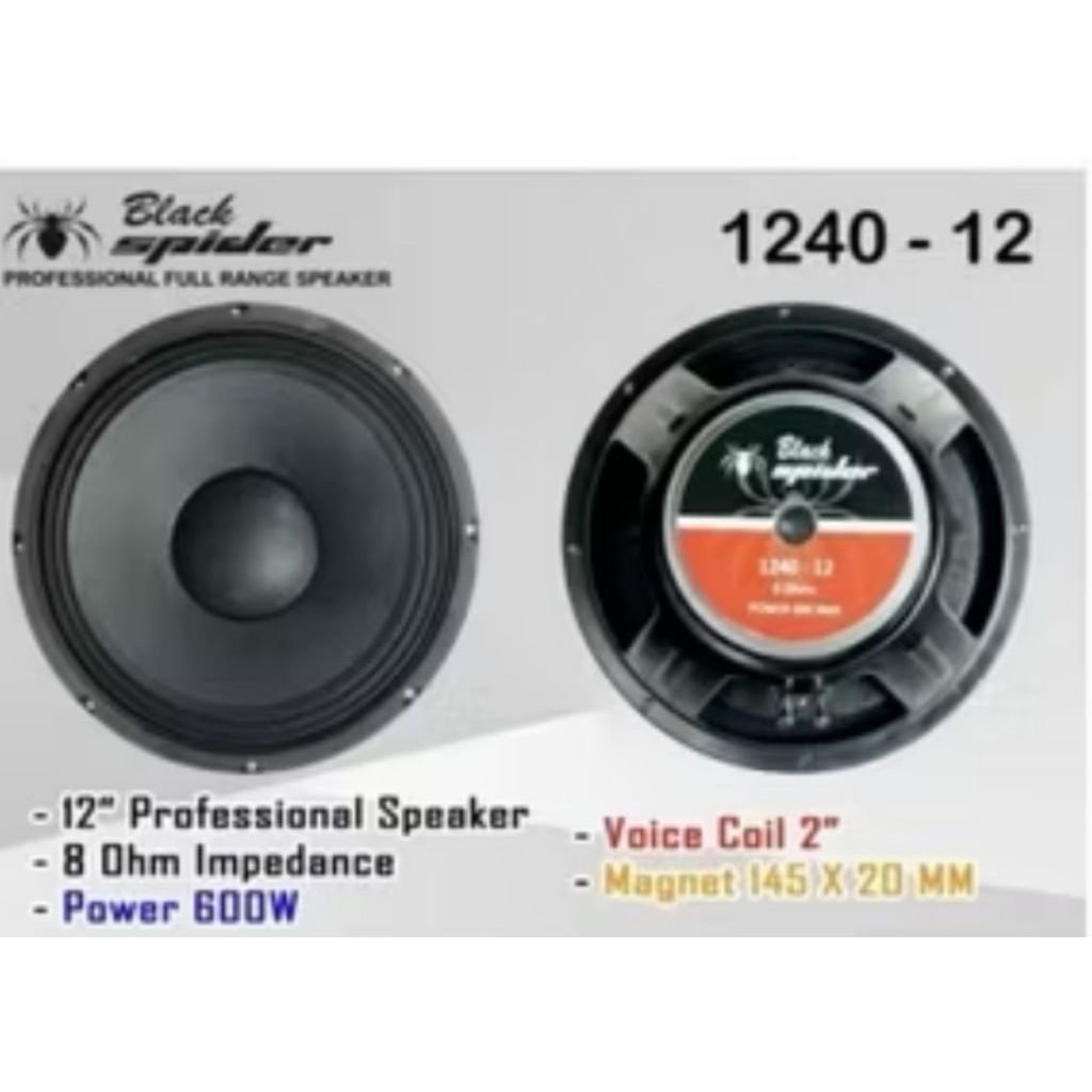 SPEAKER KOMPONEN BLACK SPIDER 1240-12 BLACKSPIDER 1240 12INCH