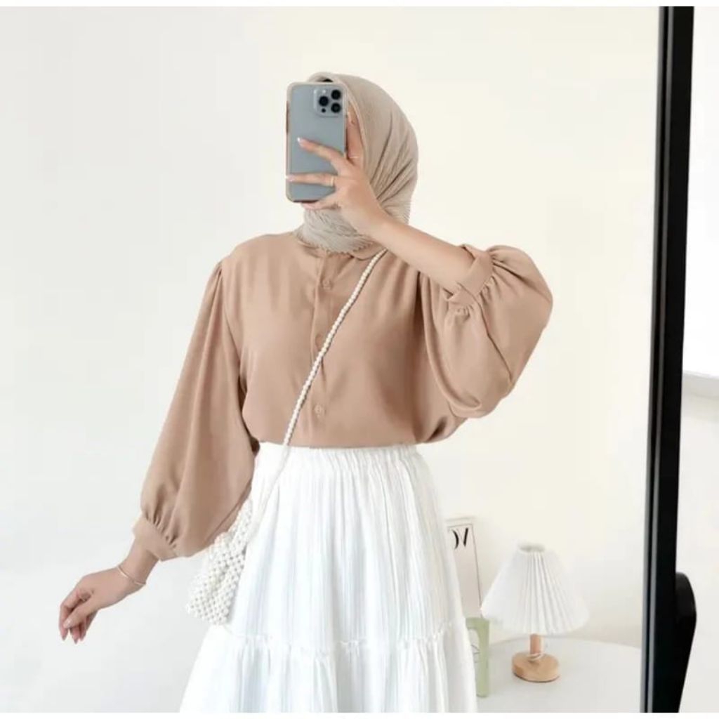 Atasan Wanita Cellia Blouse Katun Batwing Shirt