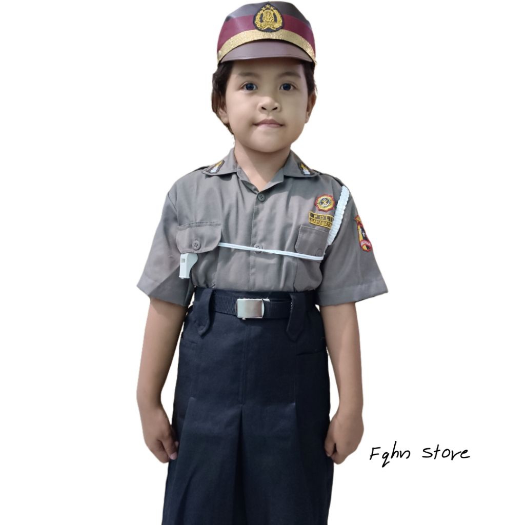 Baju Profesi Anak/Baju Polisi Sabhara Anak Cewek (Rok) Free Packing Kardus