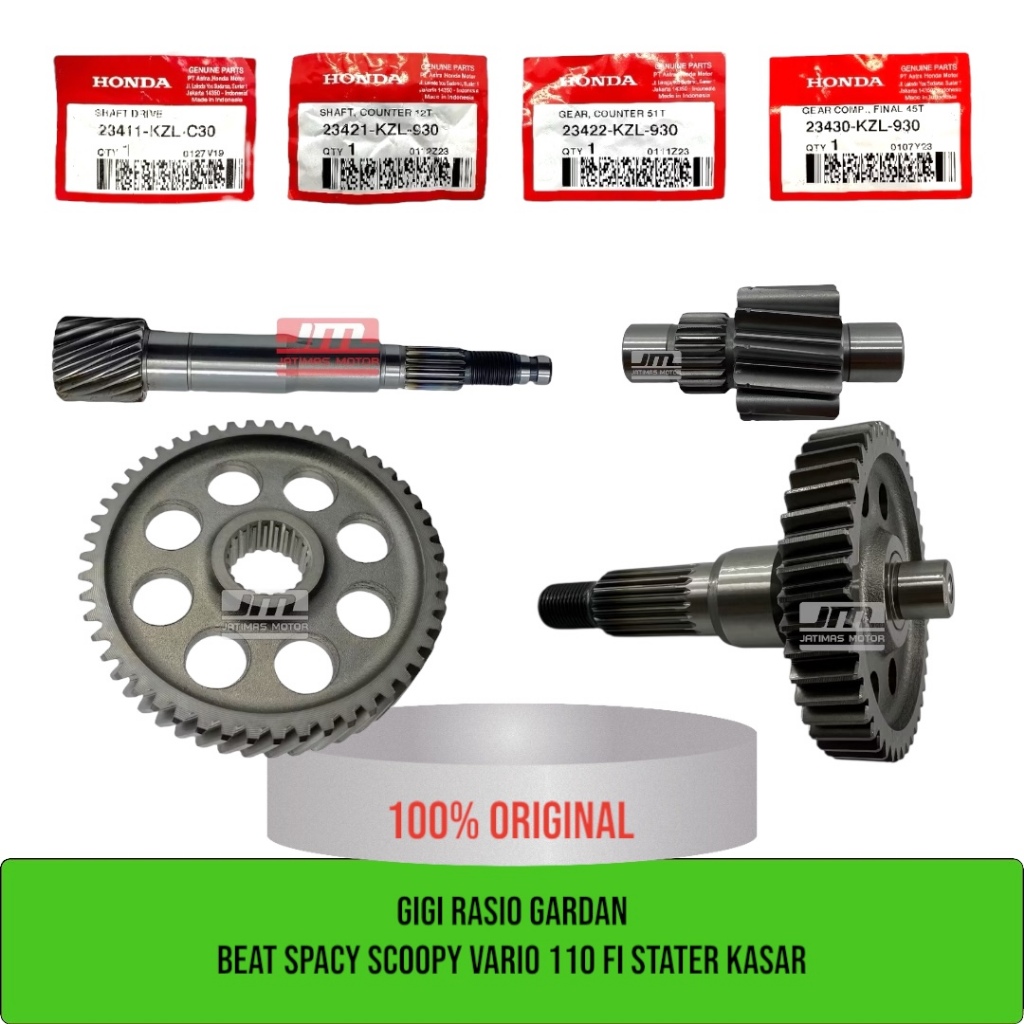 Gigi rasio beat scoopy spacy vario 110 fi stater kasar 23411-KZL-C30 23421-KZL-930 23422-KZL-930 234