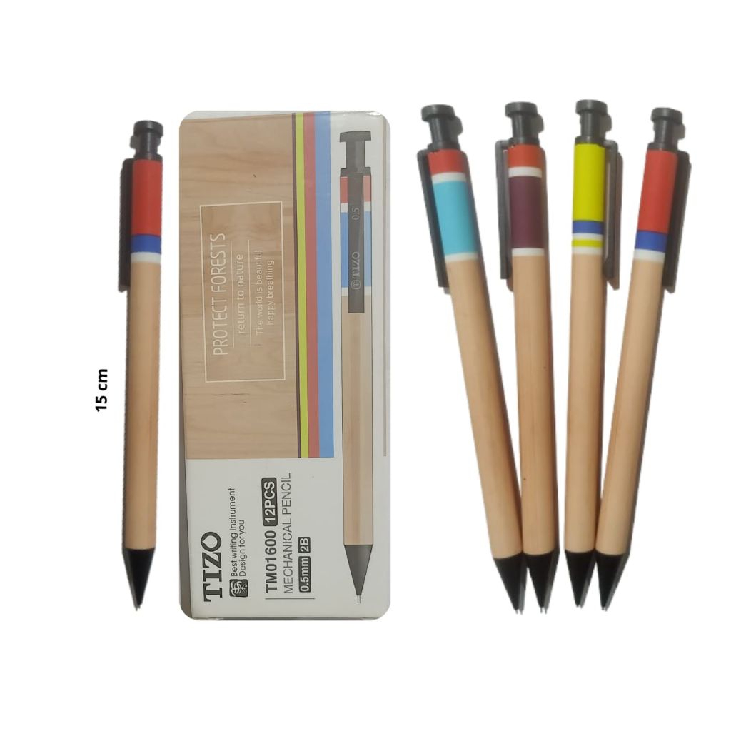 

PENCIL MEKANIK 2B TIZO TM01600 || 12 PCS PENCIL MEKANIK 0.5 mm