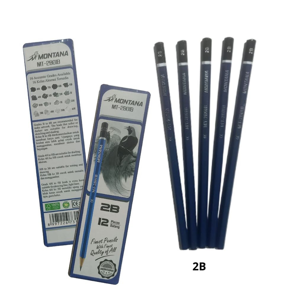 

PENCIL 2B MONTANA || 12 PCS PENCIL MONTANA MT-2B01B
