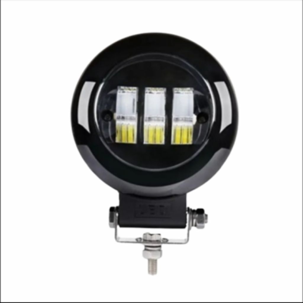 LAMPU TEMBAK LED 3 MATA CINCIN BULAT SOROT PUTIH 12-80 VOLT