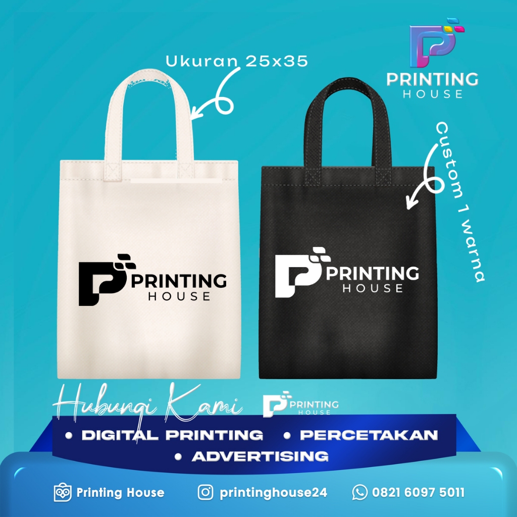 

Cetak Tas Spunbond Custom Nama Logo Satu Custom