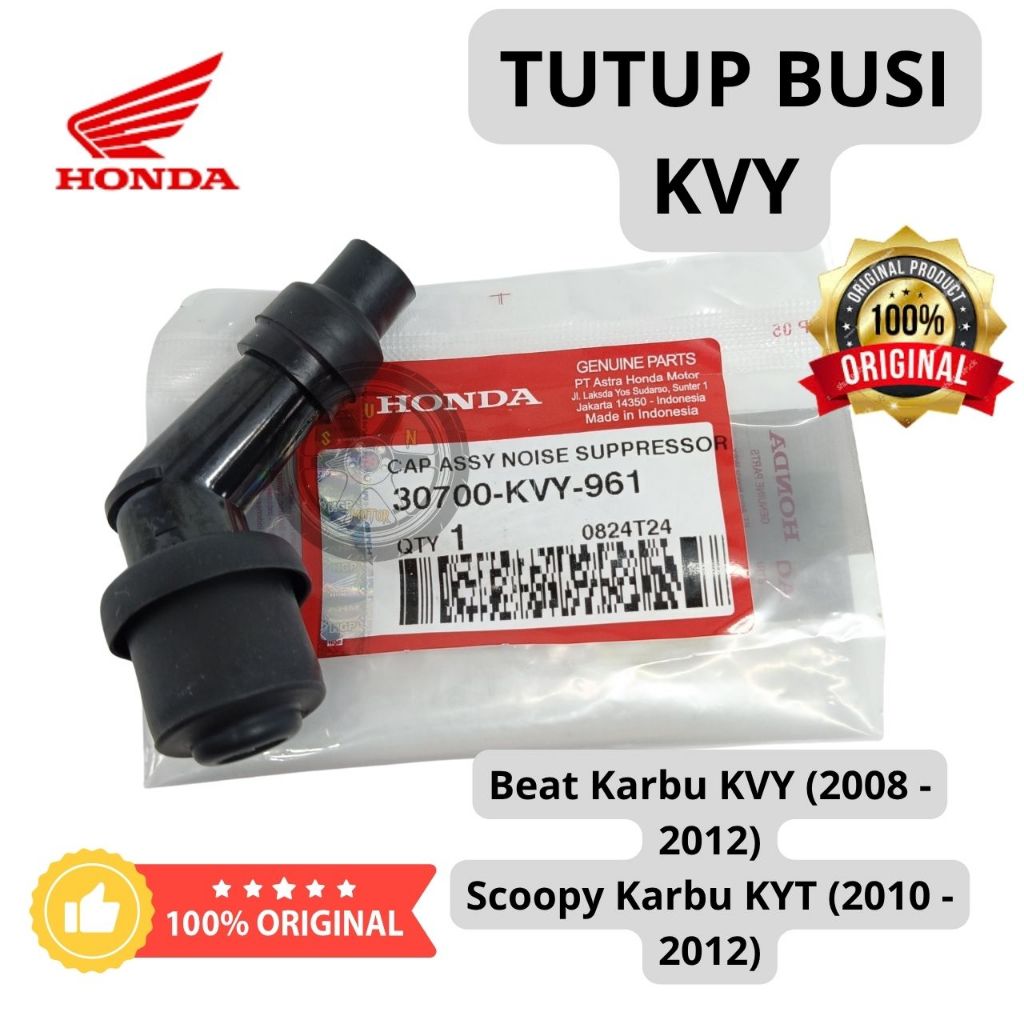 CANGKLONG BUSI KVY ORI 1000% HONDA BEAT KARBU 2008 - 2012 , SCOOPY KARBU 2010 - 2012 PALA BUSI ASLI 