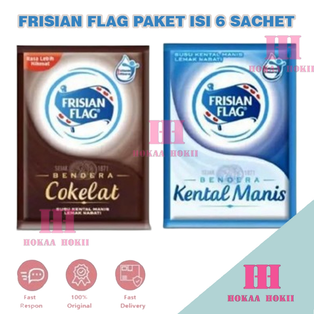 

Frisian Flag Susu Kental Manis Isi 6 Sachet