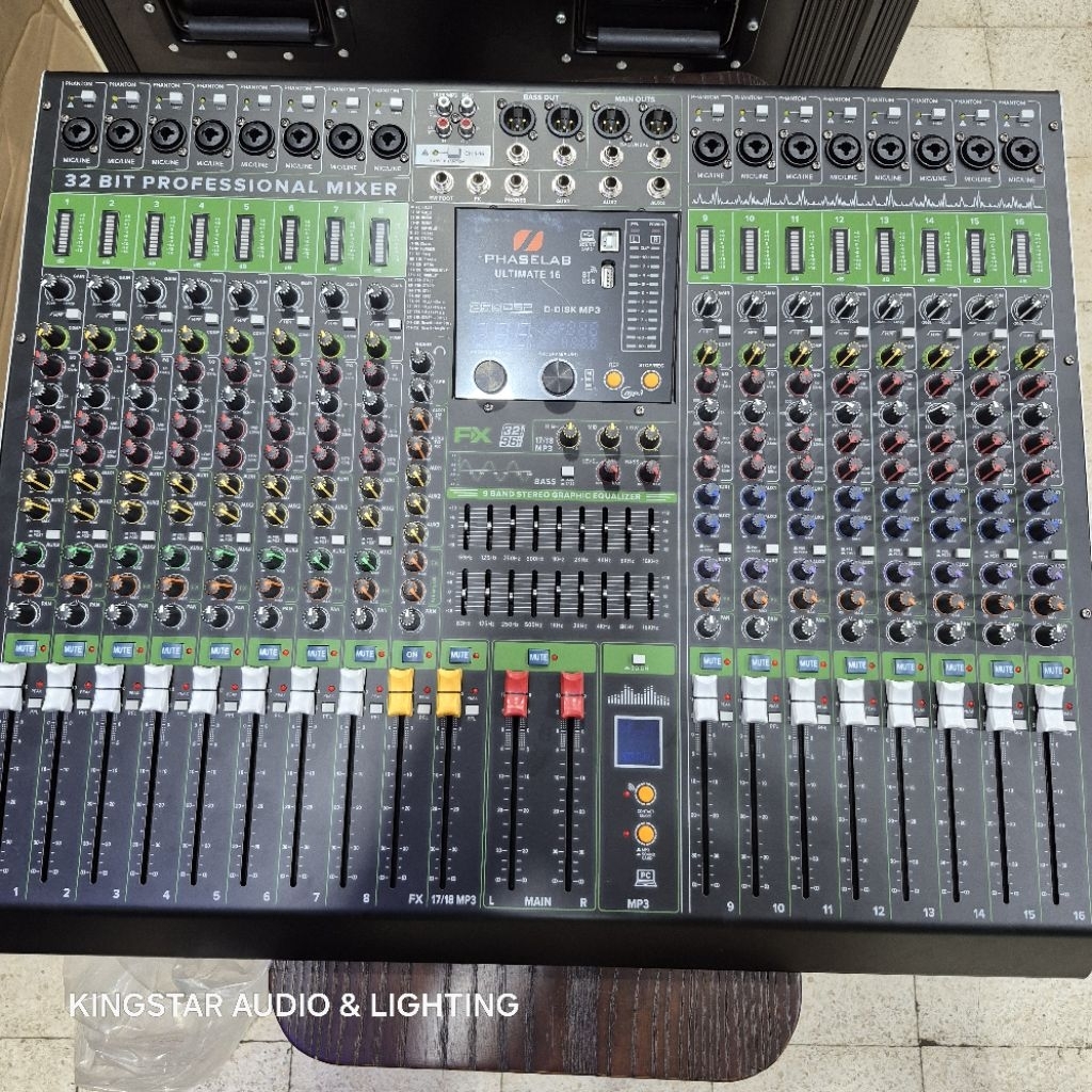 Mixer Phase Lab ULTIMATE 16 Original Channel DSP FX Double EQ Effect Stereo PhaseLab 16ch 16 Mono