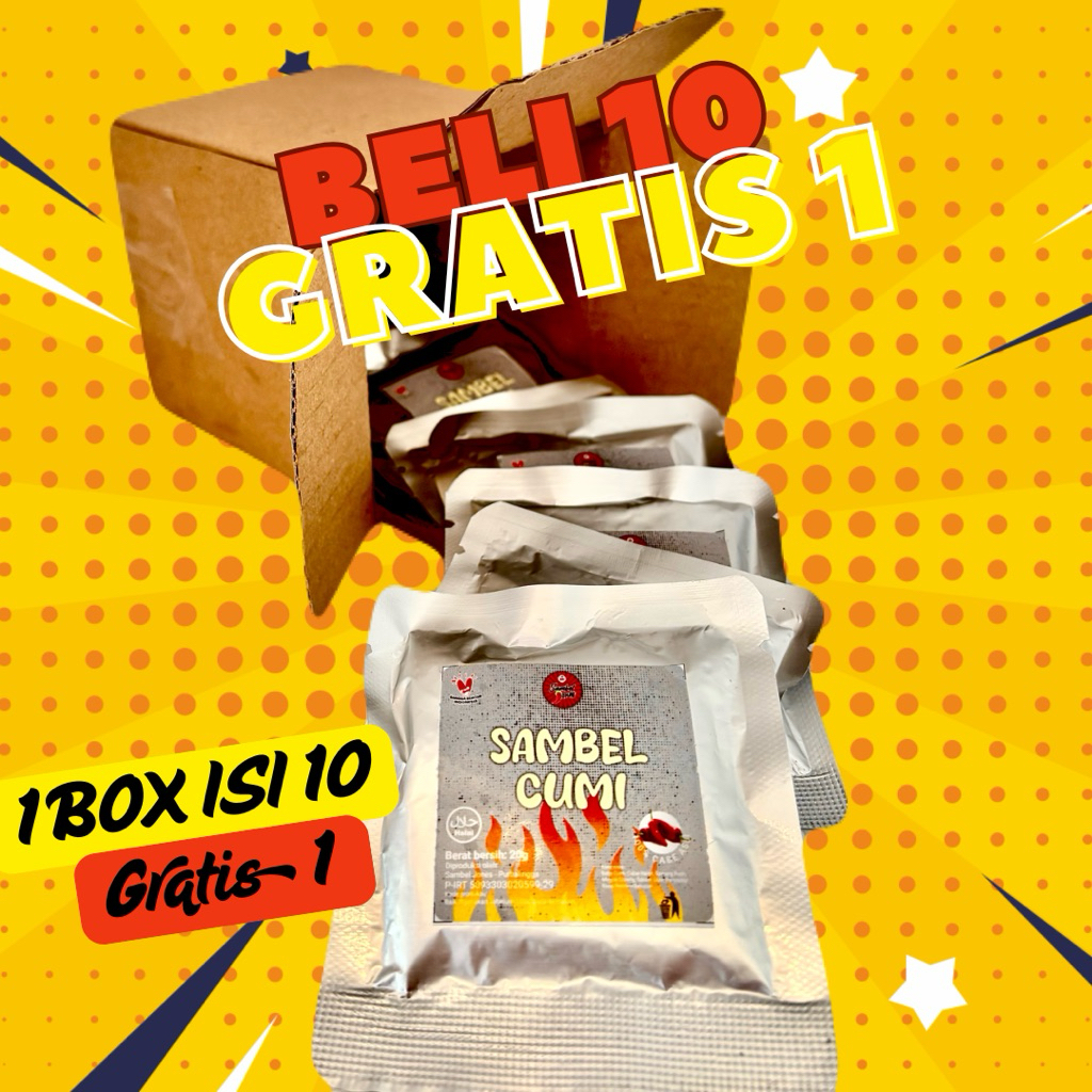 

Sambel Cumi Sachet Beli 10 Gratis 1 - Sambel Jones Sachet 20gr
