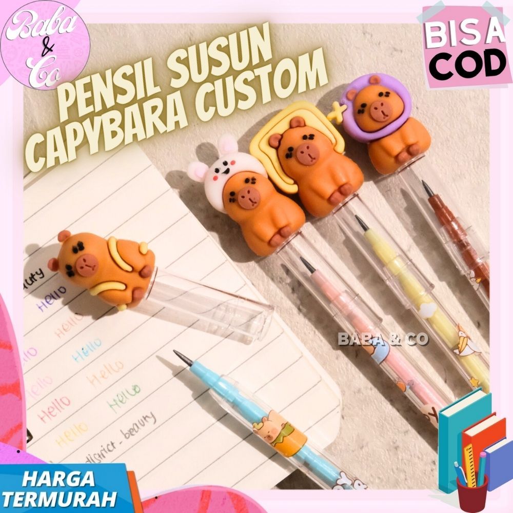 

PENSIL SUSUN CAPYBARA CUSTOM PENSIL PELOR PELURU CAPYBARA CUSTOM LUCU UNIK MURAH ALAT TULIS SEKOLAH CAPYBARA PENSIL SUSUN KAPIBARA CUSTOM VERSI 2
