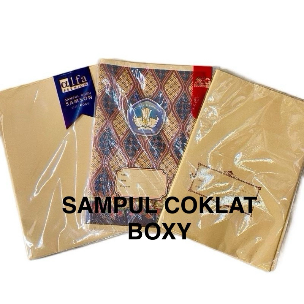 

(1 PAK) SAMPUL BUKU TULIS COKLAT KERTAS BOXY MOTIF INDEX POLOS BATIK ISI 20 LEMBAR