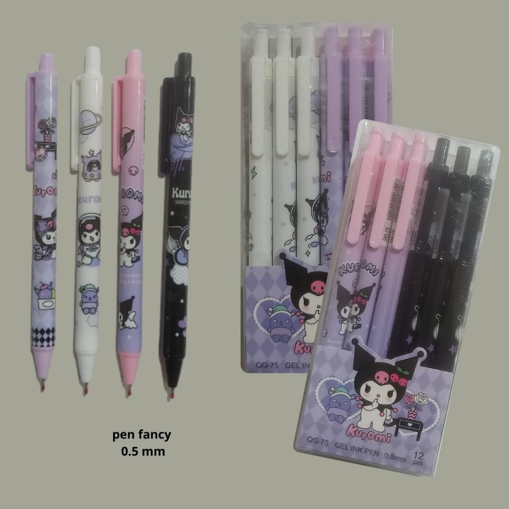 

BALLPOINT PEN FANCY KUROMI || PULPEN KARAKTER KUROMI LUCU 0.5 mm