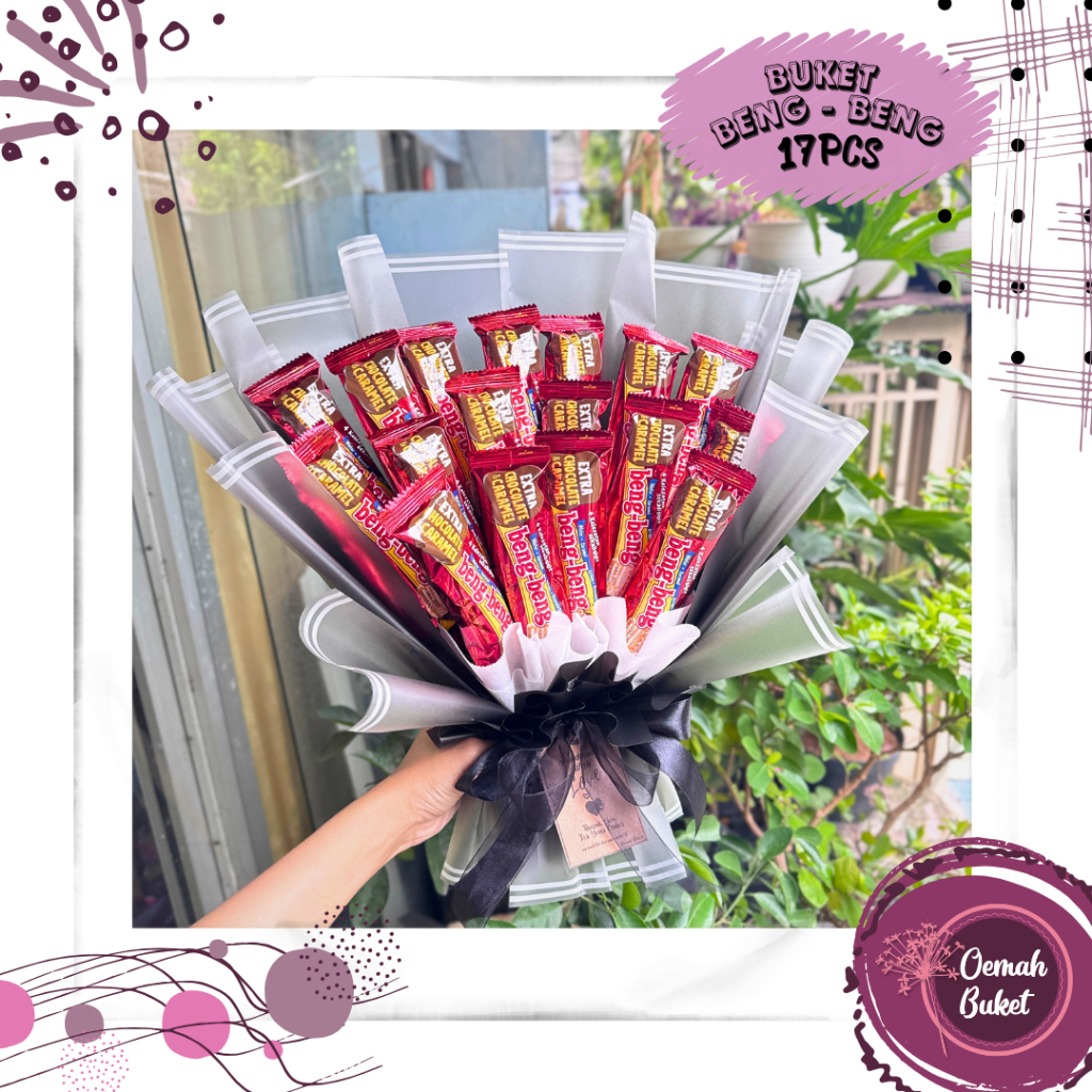 

Buket Snack | Buket Beng Beng Wrap Paper| Buket Snack Wisuda | Buket Snack Beng Beng | Hadiah Ulang Tahun | Buket Wisuda