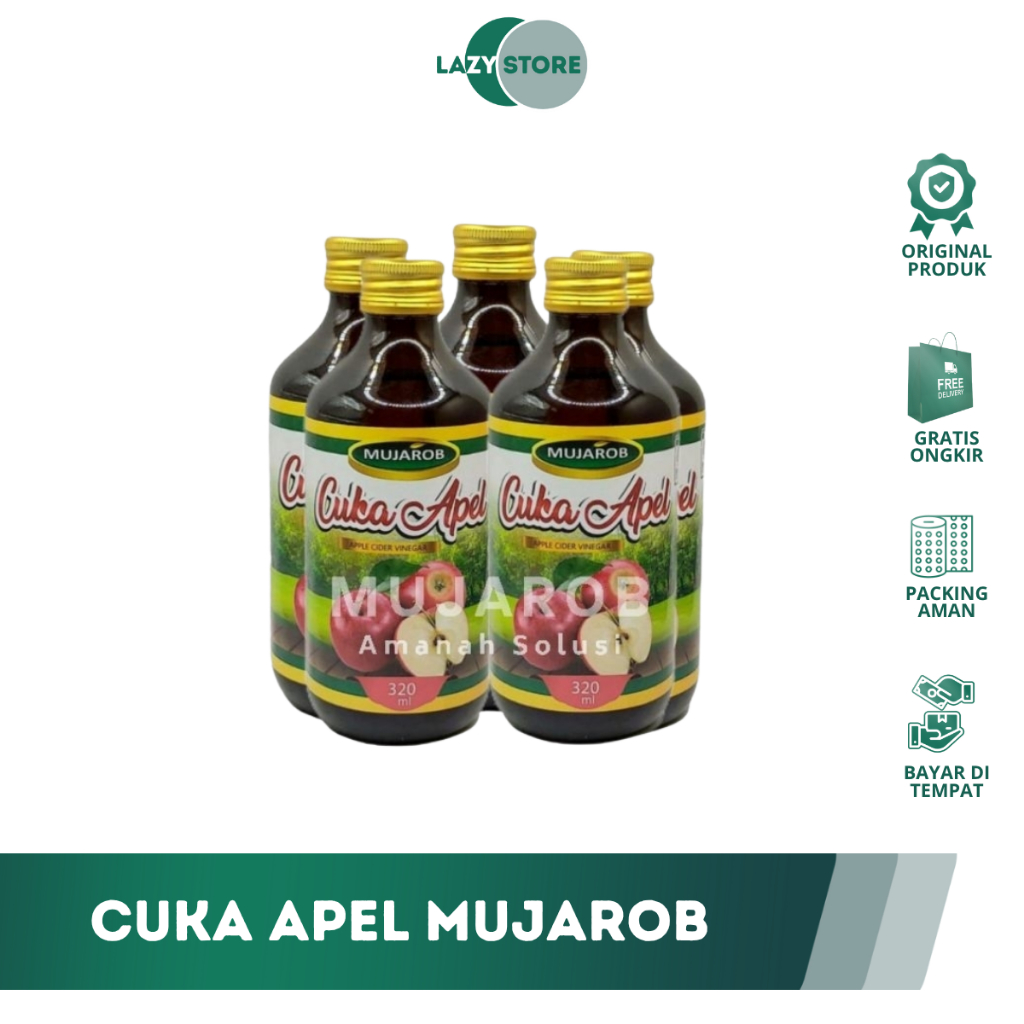 

CUKA APEL MUJAROB - 320 ml original | detoks alami & bantu turunkan kolesterol | untuk diet & kesehatan pencernaan Untuk kesehatan harian