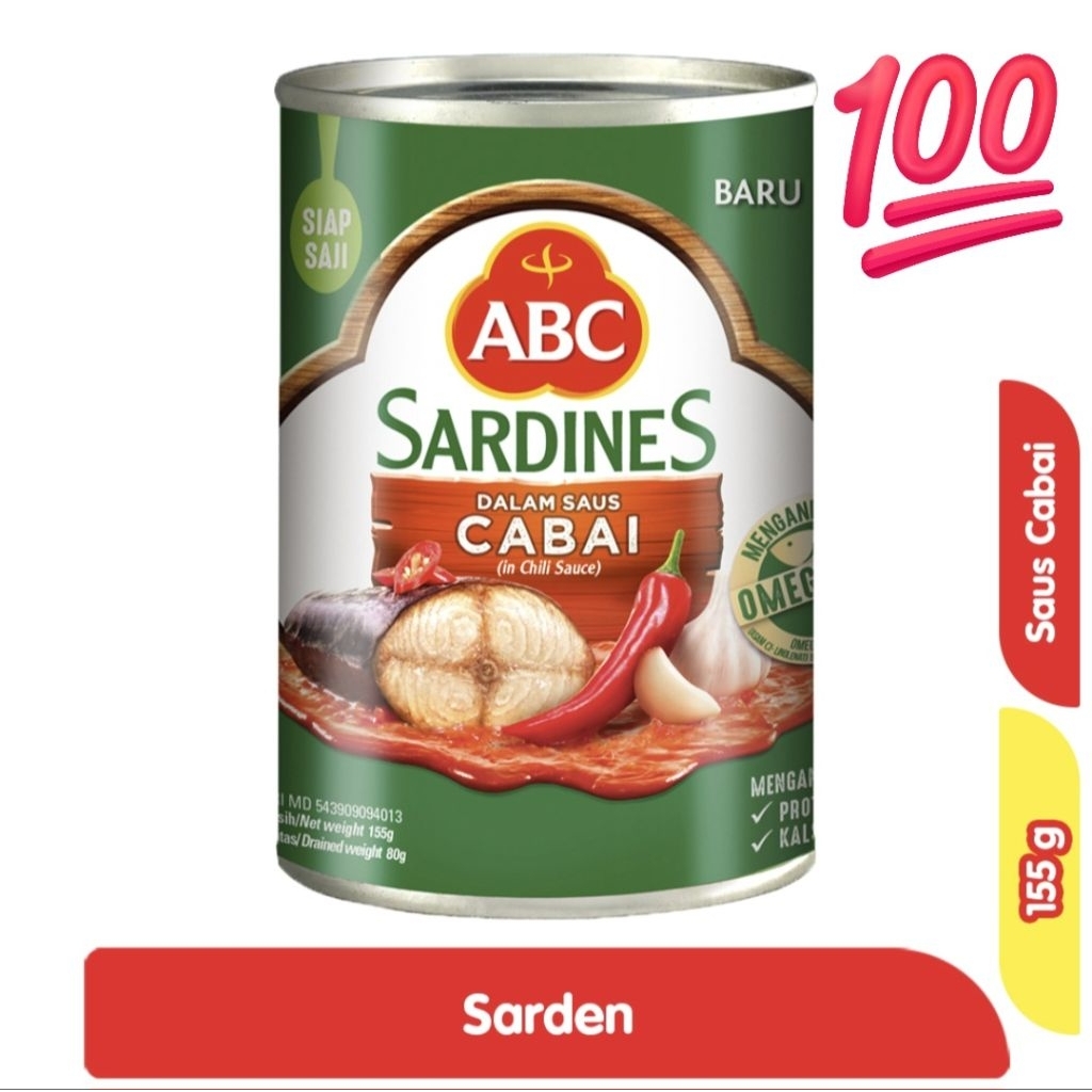 

ABC SARDEN SAUS CABAI 155GR MAKANAN INSTAN