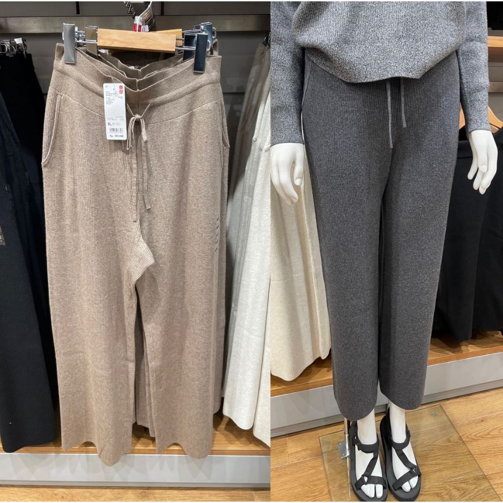 Washable Knit Ribbed Pants Uniqlo