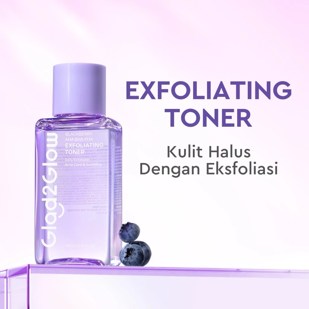 GLAD2GLOW BLACKBERRY DAILY EXFOLIATING TONER
