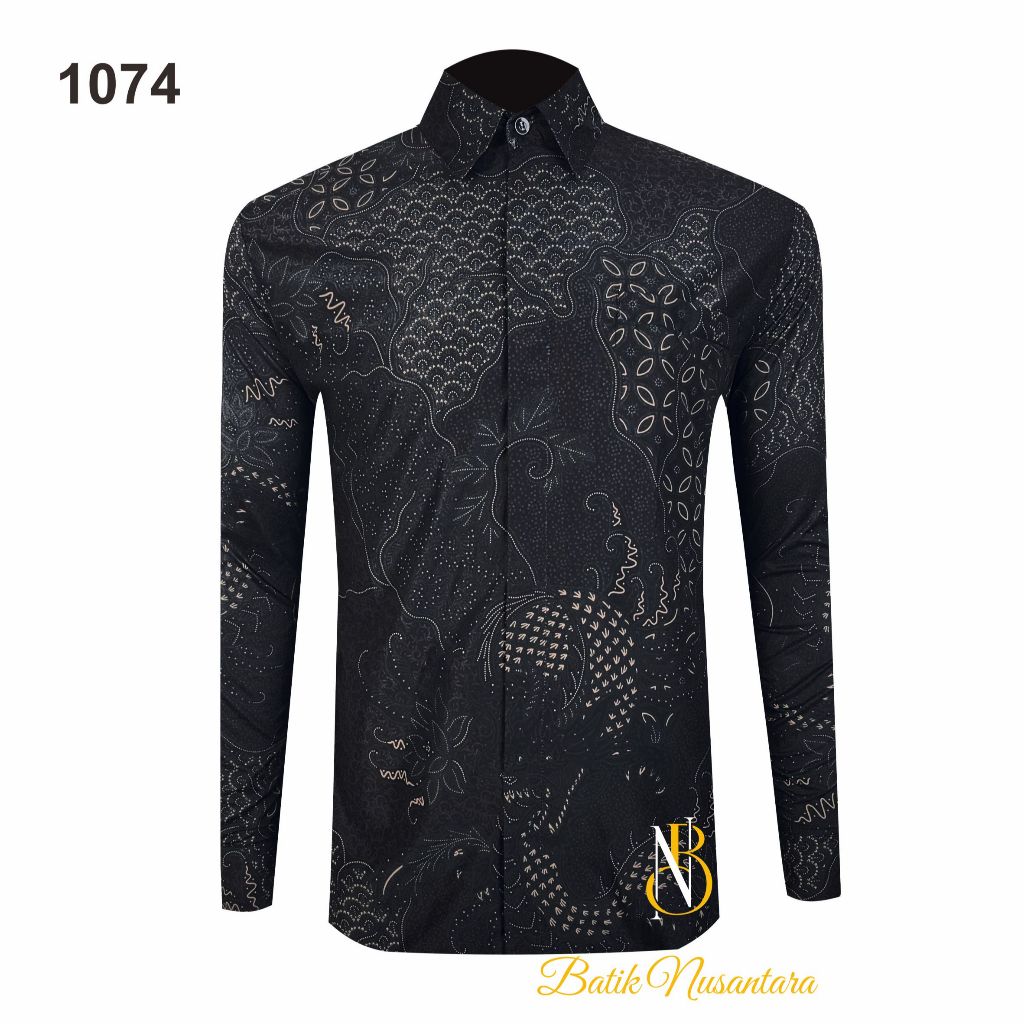 

Batik Nusantara Indonesia Kemeja Batik Slimfit Lapis Furing 1074 / Batik Pria