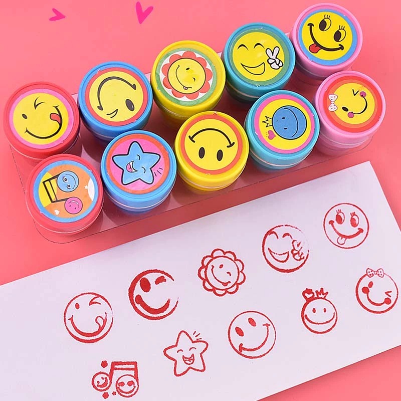 

Stempel Stamp Emoji Smiley Untuk Anak Isi 10 Pcs