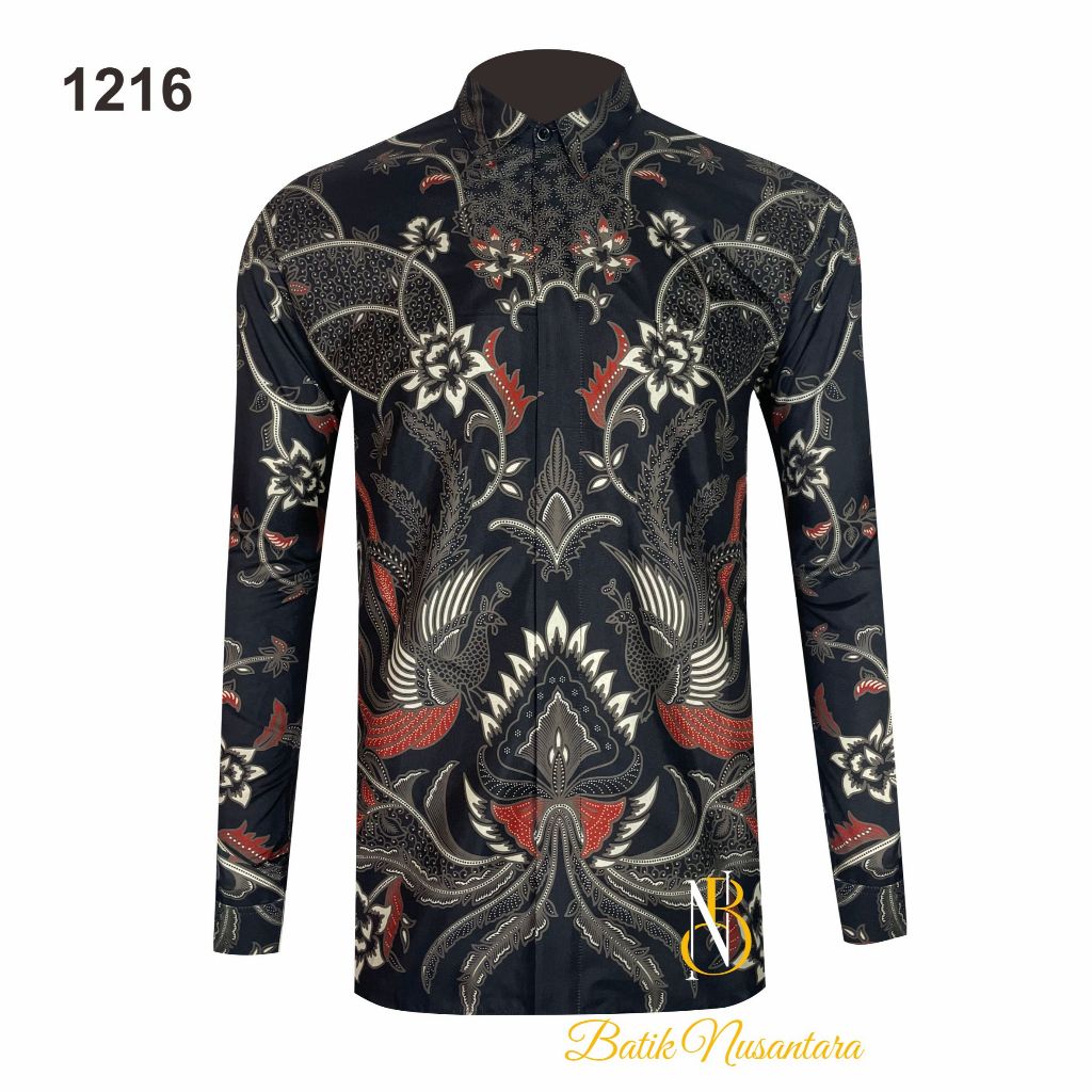 

Batik Nusantara Indonesia Kemeja Batik Slimfit Lapis Furing 1216 / Batik Pria
