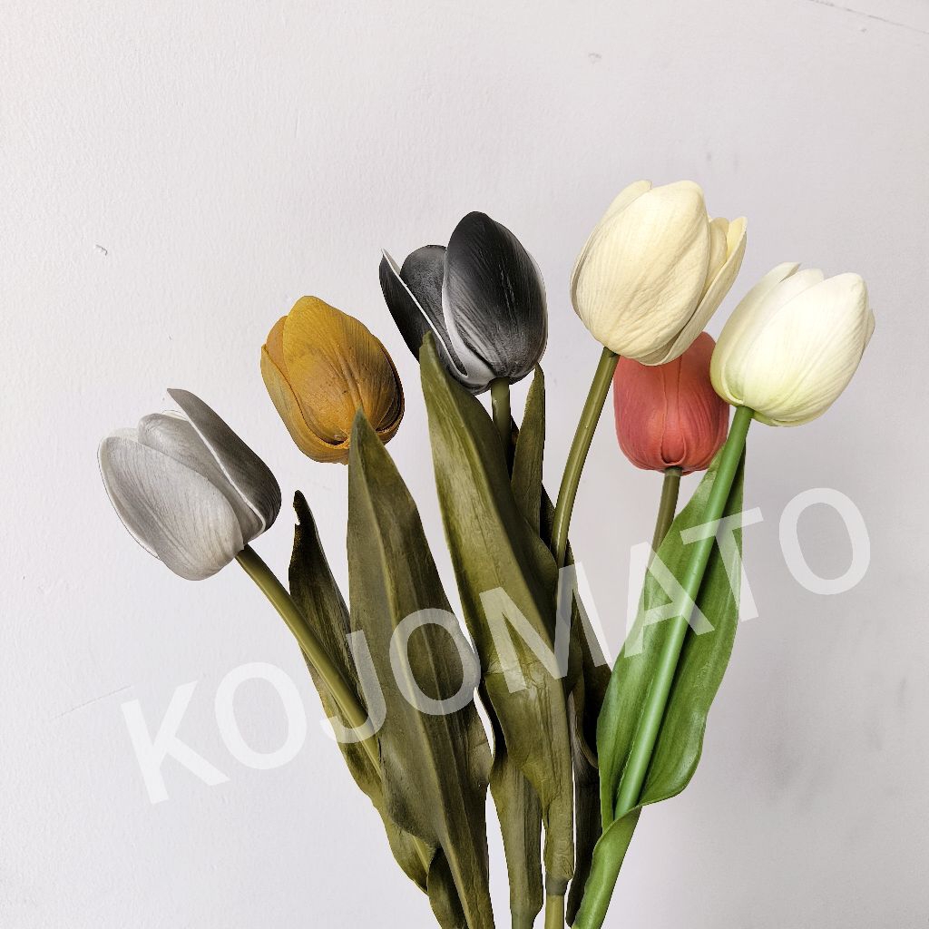 B051 Bunga Tulip Rustic Artificial Jumbo Autumn dekorasi dekor buket wisuda hiasan mahar seserahan h