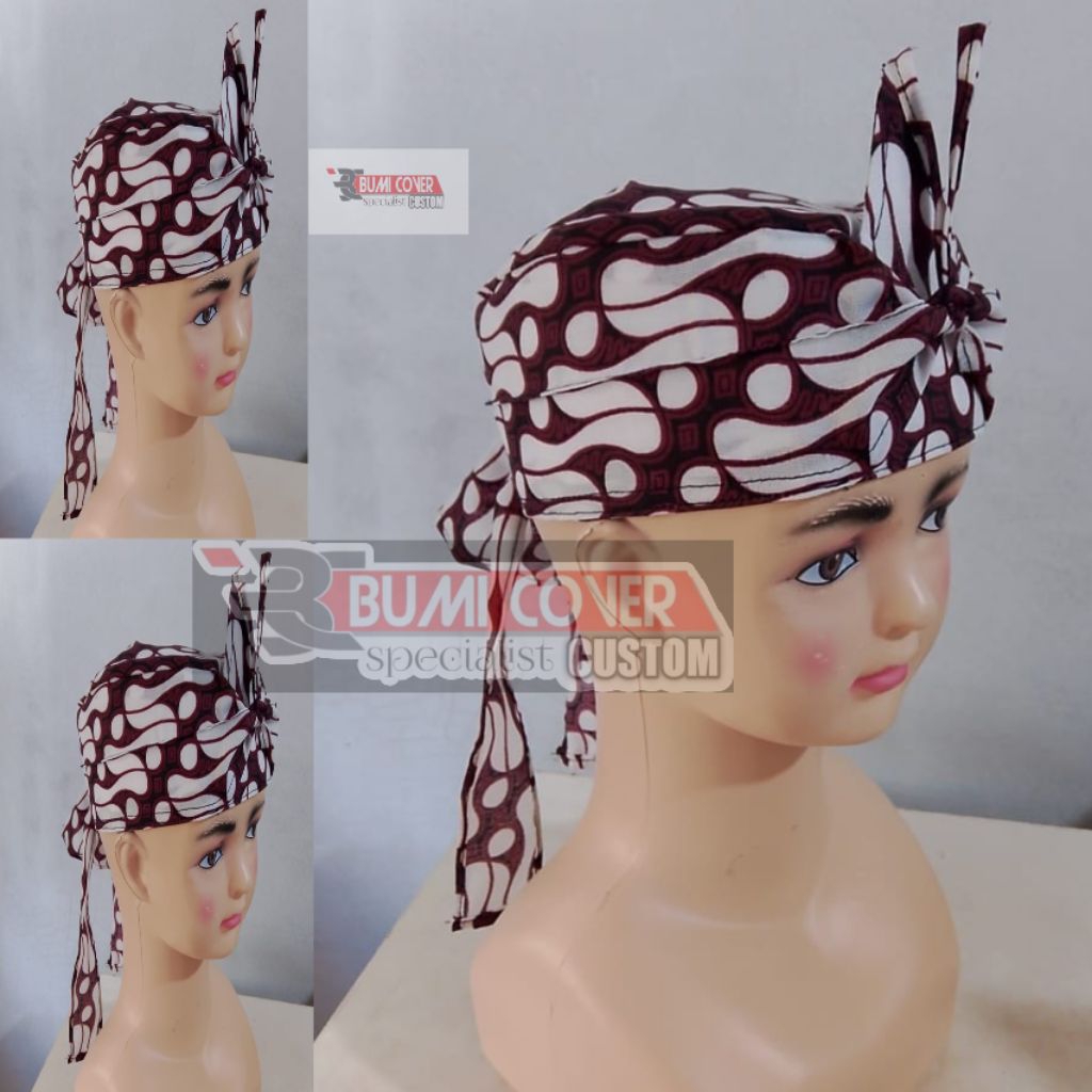 blangkon anak anak blangkon dewasa  blangkon sunda motip batik warna putih