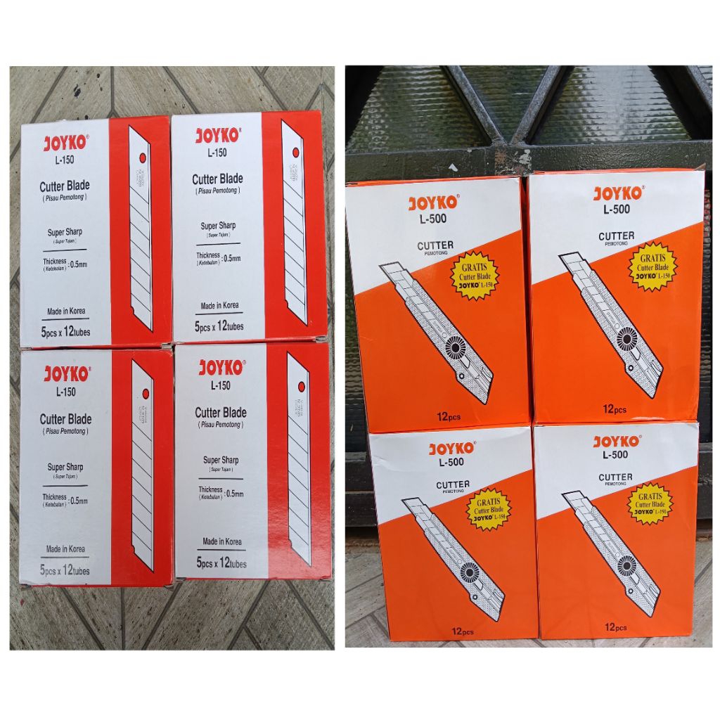 

1 LUSIN ISI 12 PCS Pisau Cutter joyko L500 pisau cuter joyko besar isi 12 pc
