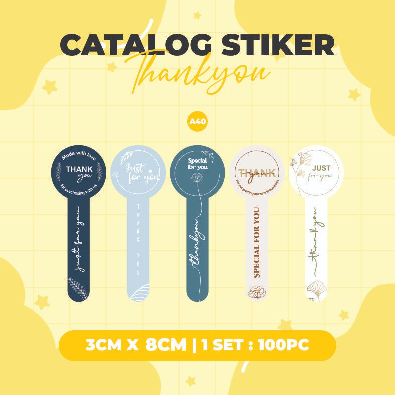 

[100PCS] STIKER THANK YOU - STIKER LABEL THANK YOU - JUST FOR YOU - STIKER KEMASAN - A40