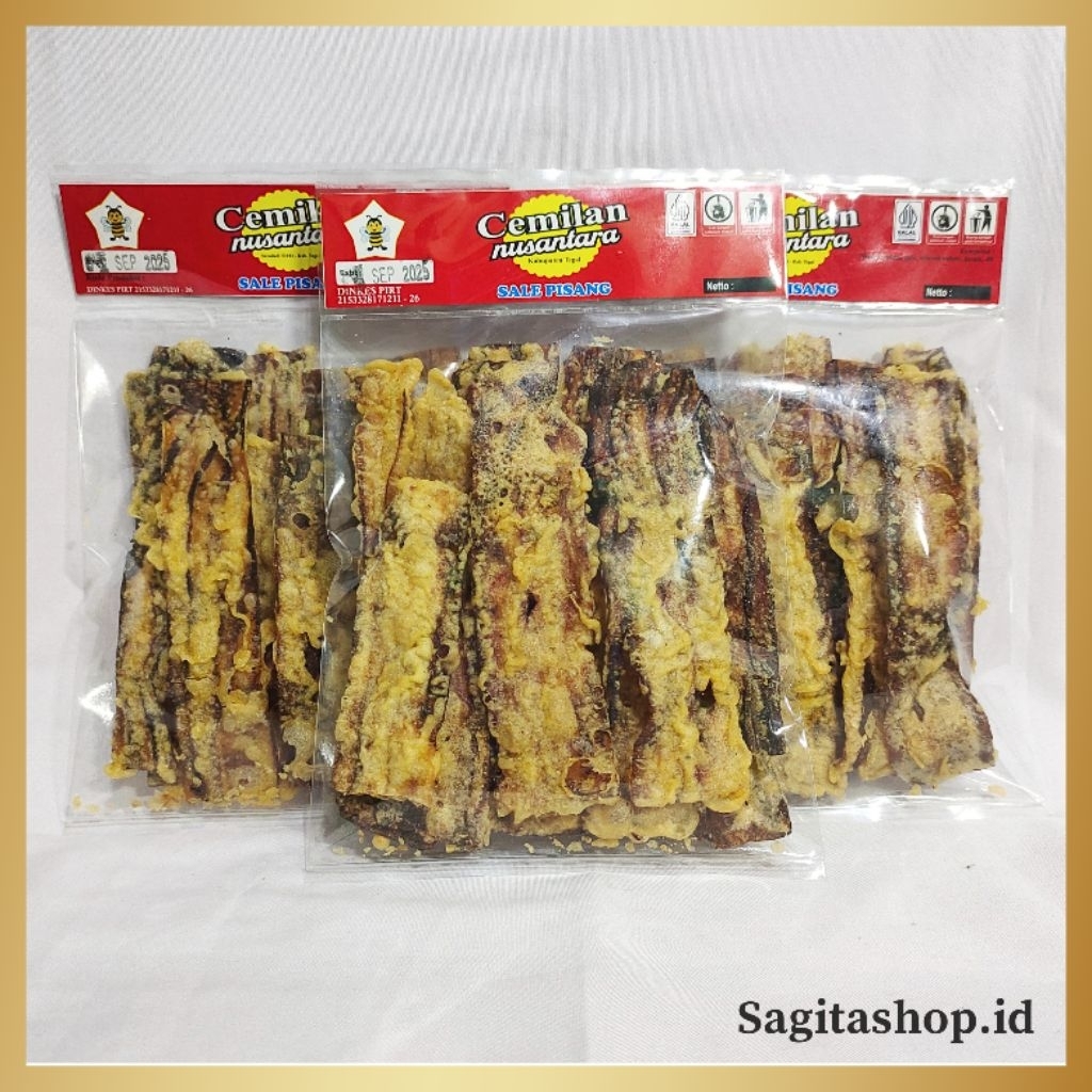 

Pisang Sale Lidah / Sale Kering Panjang / Keripik Sale Tepung - Isi 115gr