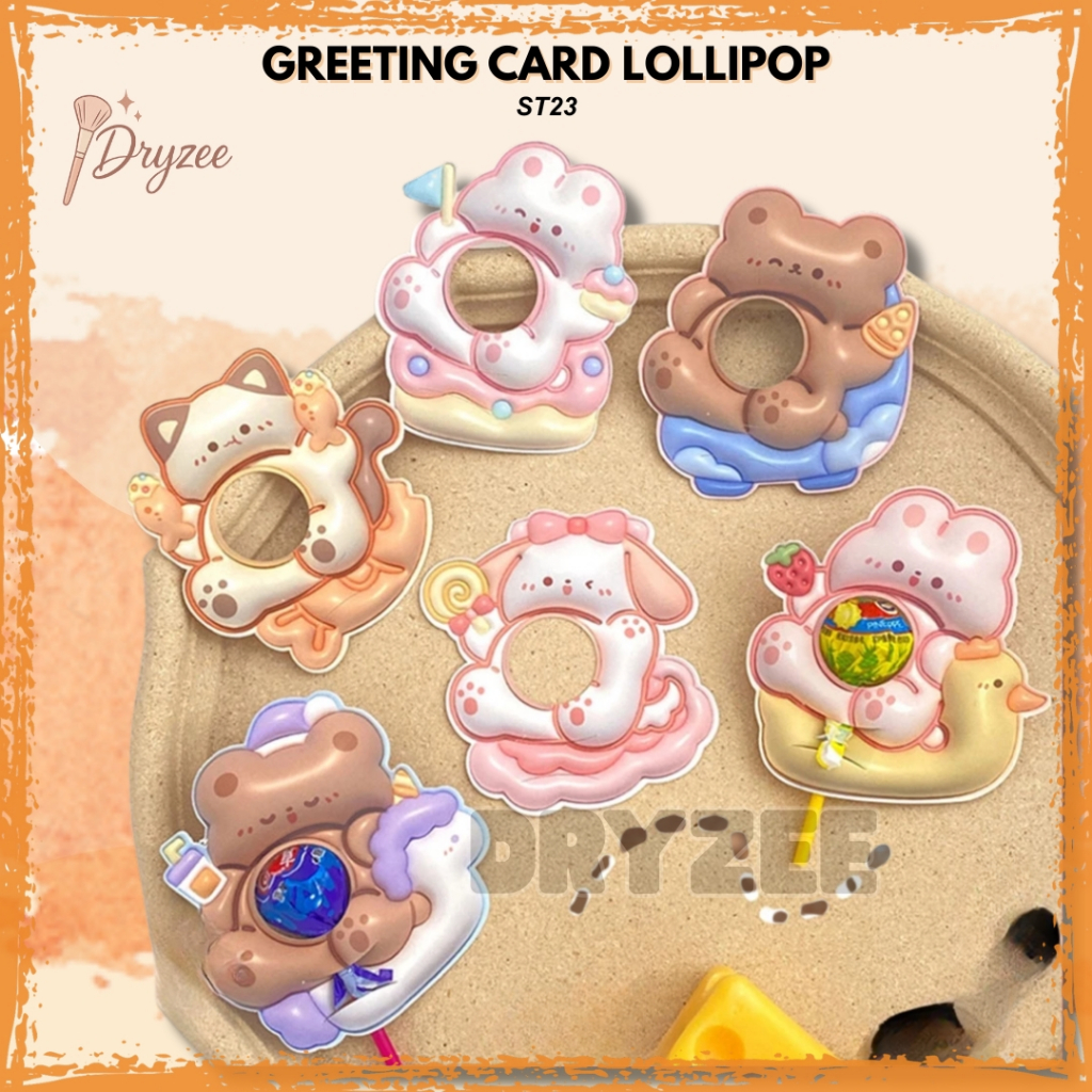 

Kertas Sampul Permen Kertas Permen / Sampul Permen Tempat Permen Lucu Greeting Card Lollipop ST23