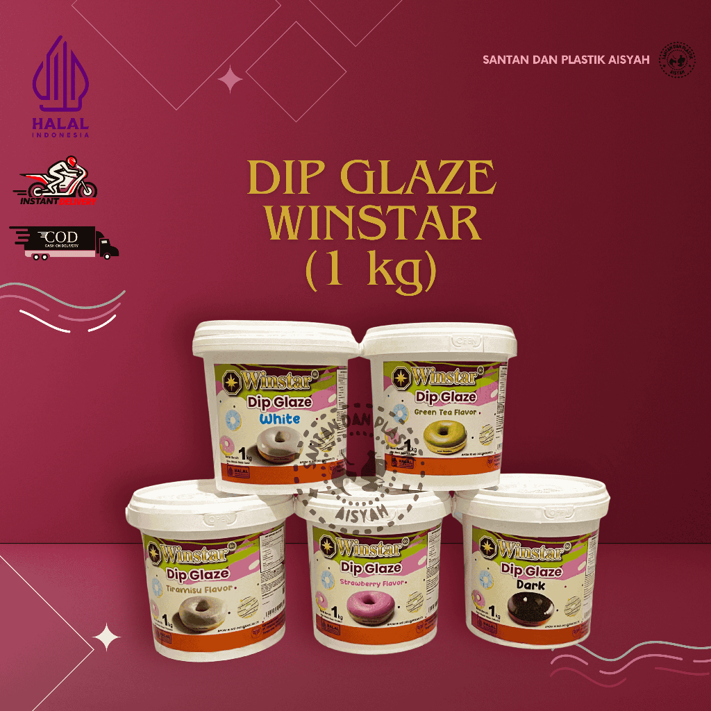 

DIP GLAZE WINSTAR DARK, WHITE, STRAWBERRY, TIRAMISU, GREEN TEA (1 kg)