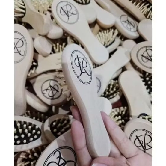 Souvenir SISIR KAYU MINI CUSTOM NAMA / SISIR AQIQAH / HAMPERS / SISIR RAMBUT / SOUVENIR SISIR