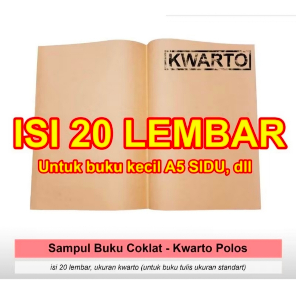 

Sampul Buku Samson Kwarto POLOS Sidu isi 20 lembar / Sampul Buku Samson