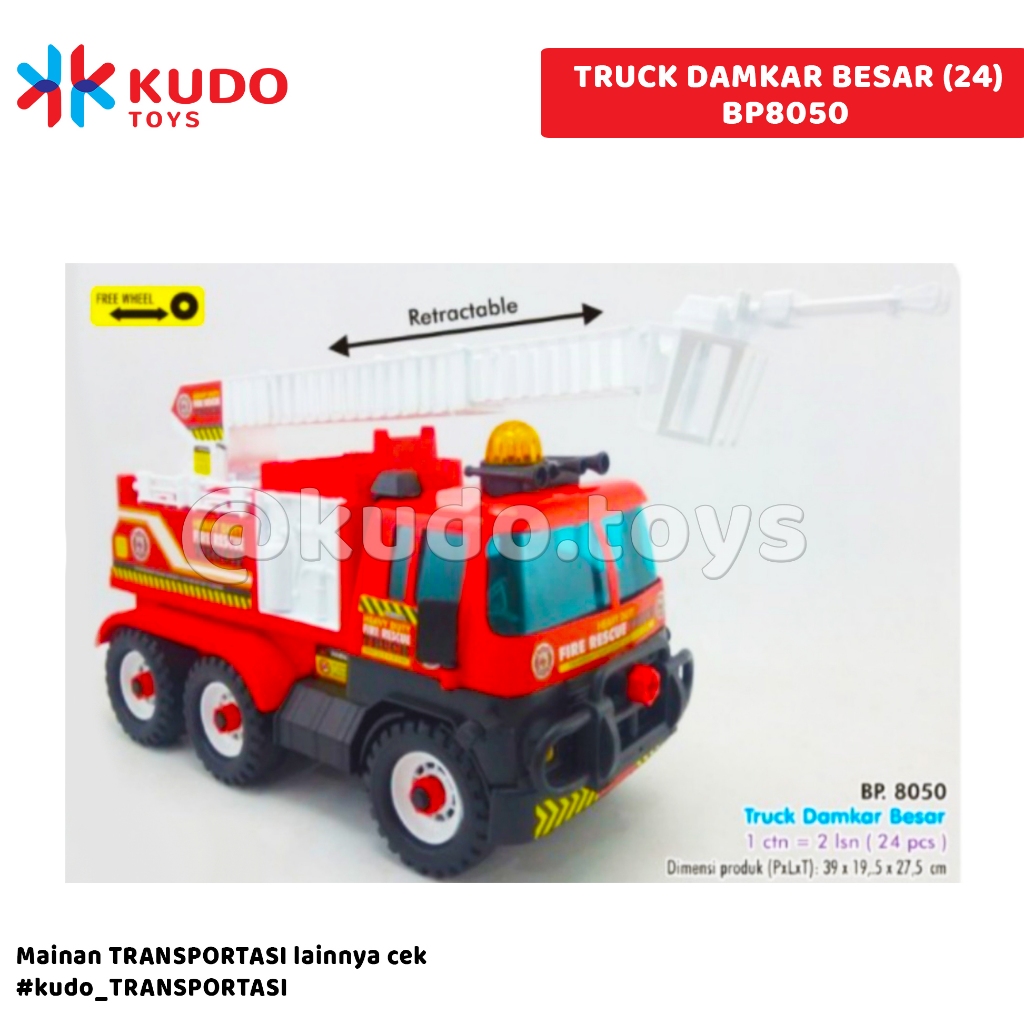 MAINAN ANAK TRUCK DAMKAR BESAR BP8050