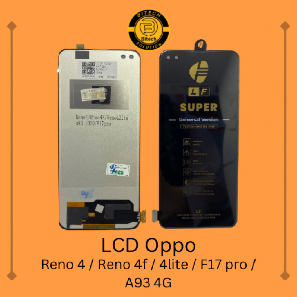 lcd touchscreen oppo Reno 4 / Reno 4f / Reno 4 lite / F17 Pro / A93 4G lcd fullset ~SUPER LF