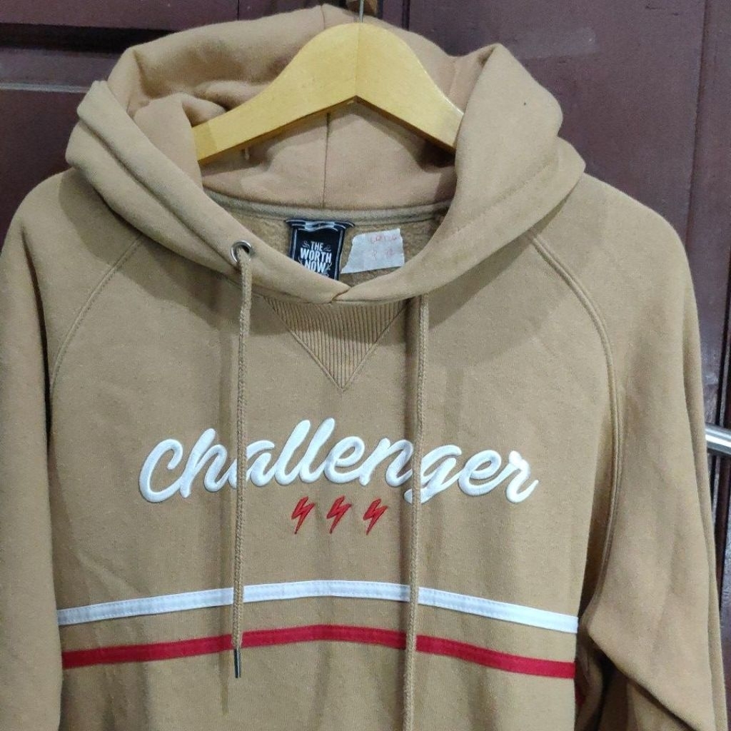 hodie twn coklat katun flece ld 126/72 logo bordir tebal second