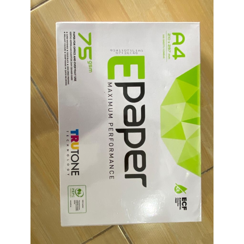 

Kertas E-Paper A4 75gsm 500 lembar ECF
