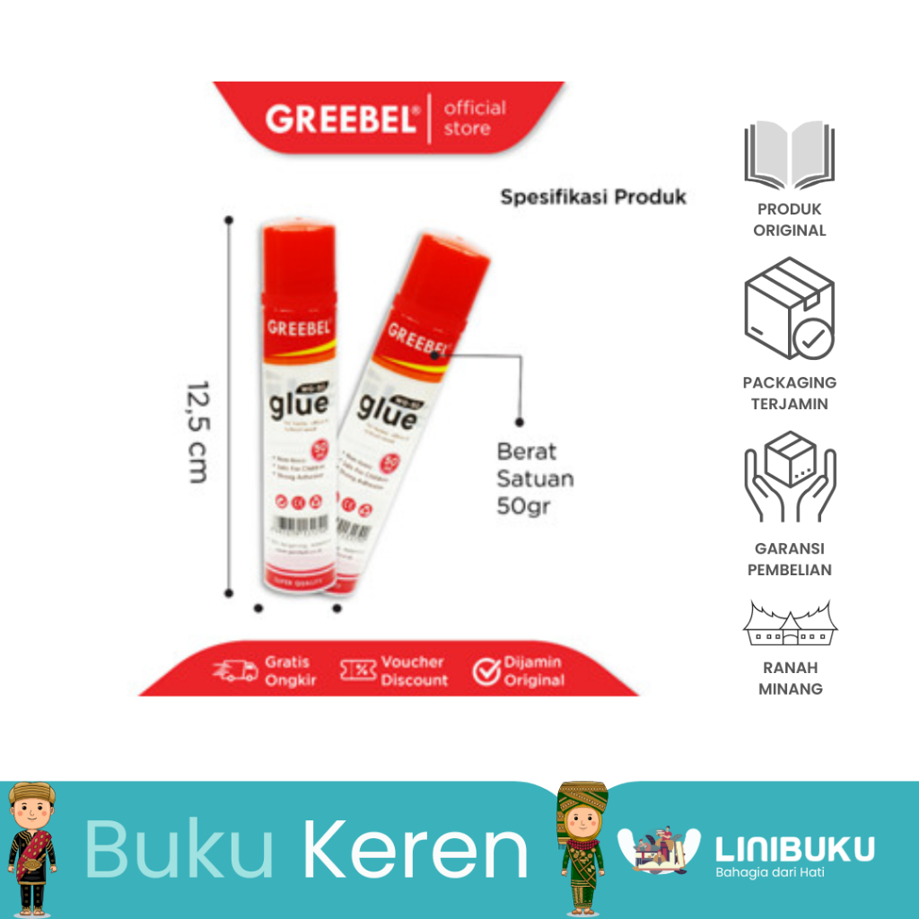 

ATK - WATER GLUE / Lem Perekat Kertas cair tdk beracun utk anak sekolah atk - GREEBEL