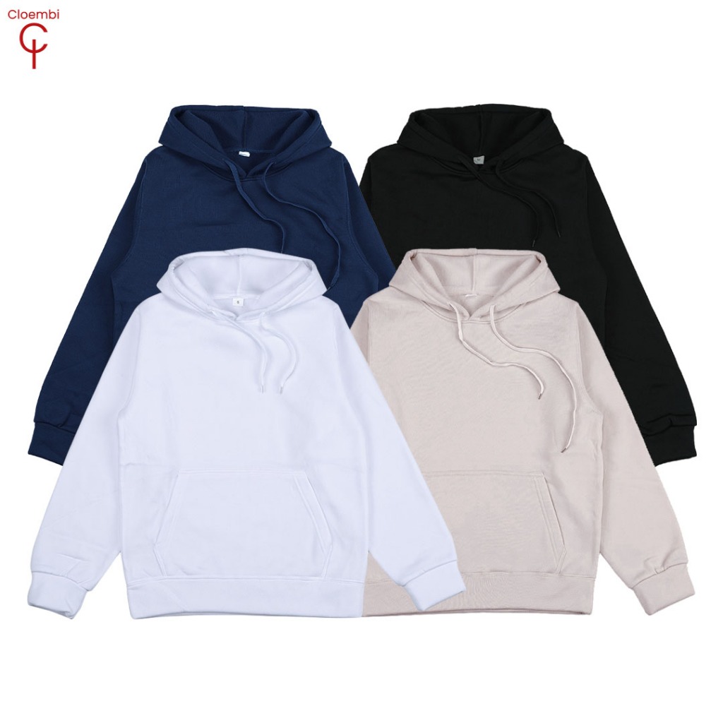 Hoodie Polos Reguler 280Gsm Bahan Cotton Fleece