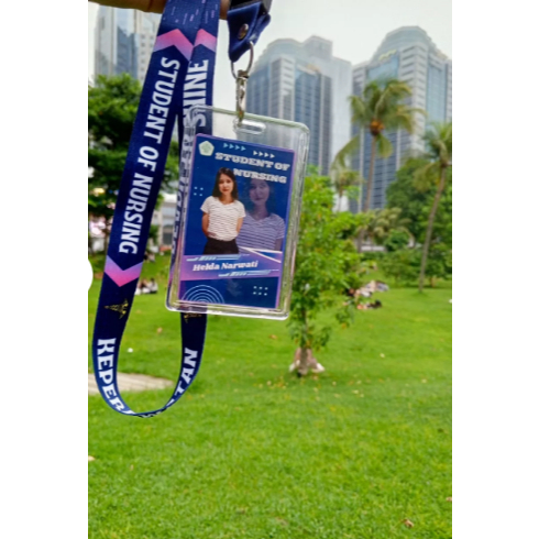 

[BISA SATUAN] Tali ID CARD custom / LANYARD custom / cetak 2 sisi bahan Tali Tissue Premium