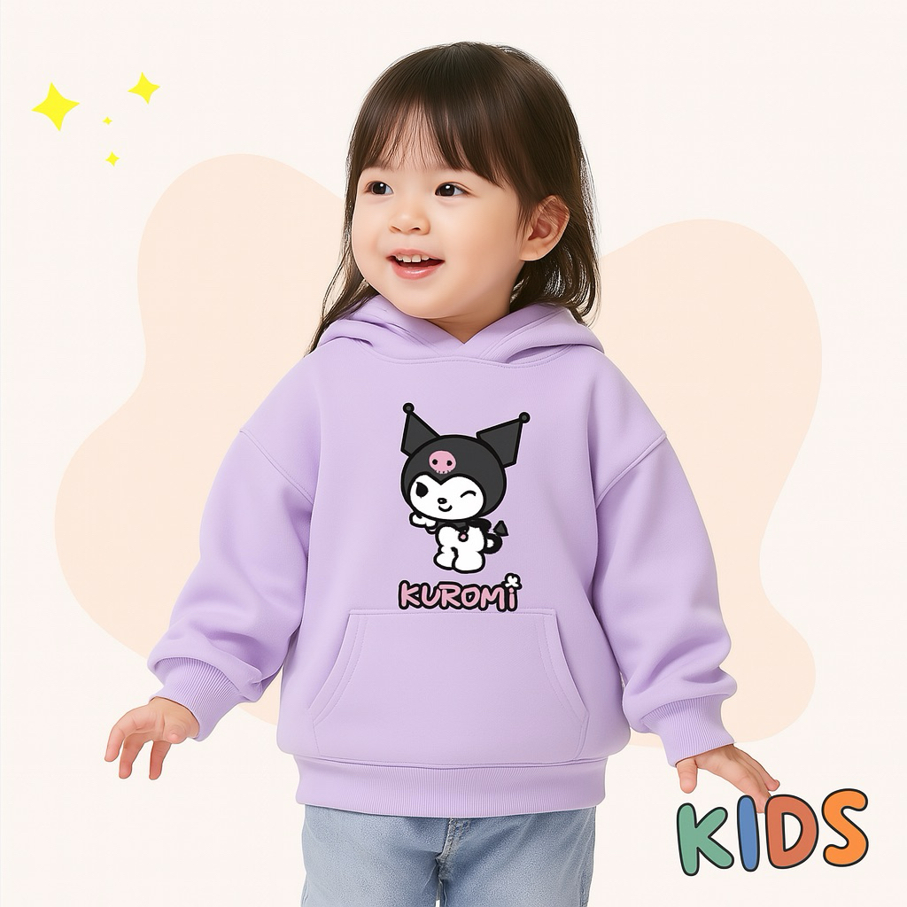 Sweater hoodie anak perempuan KUROMI