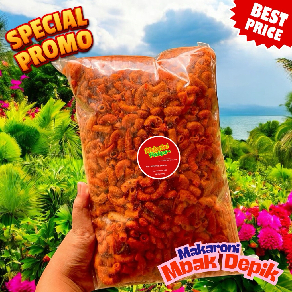 

Makaroni Pedas Serundeng 250gr – Klasik & Pedas!