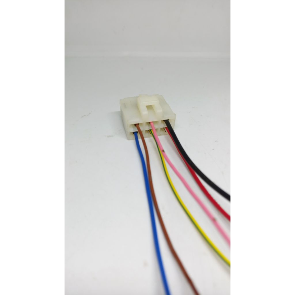 soket 6 pin besar female cewek motor mobil universal