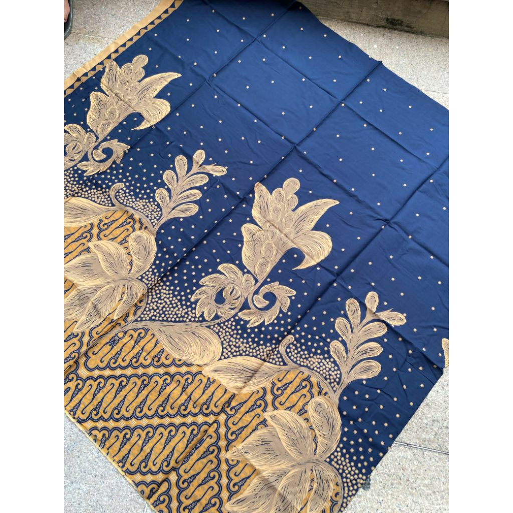 kain batik solo motif daun besar bahan katun