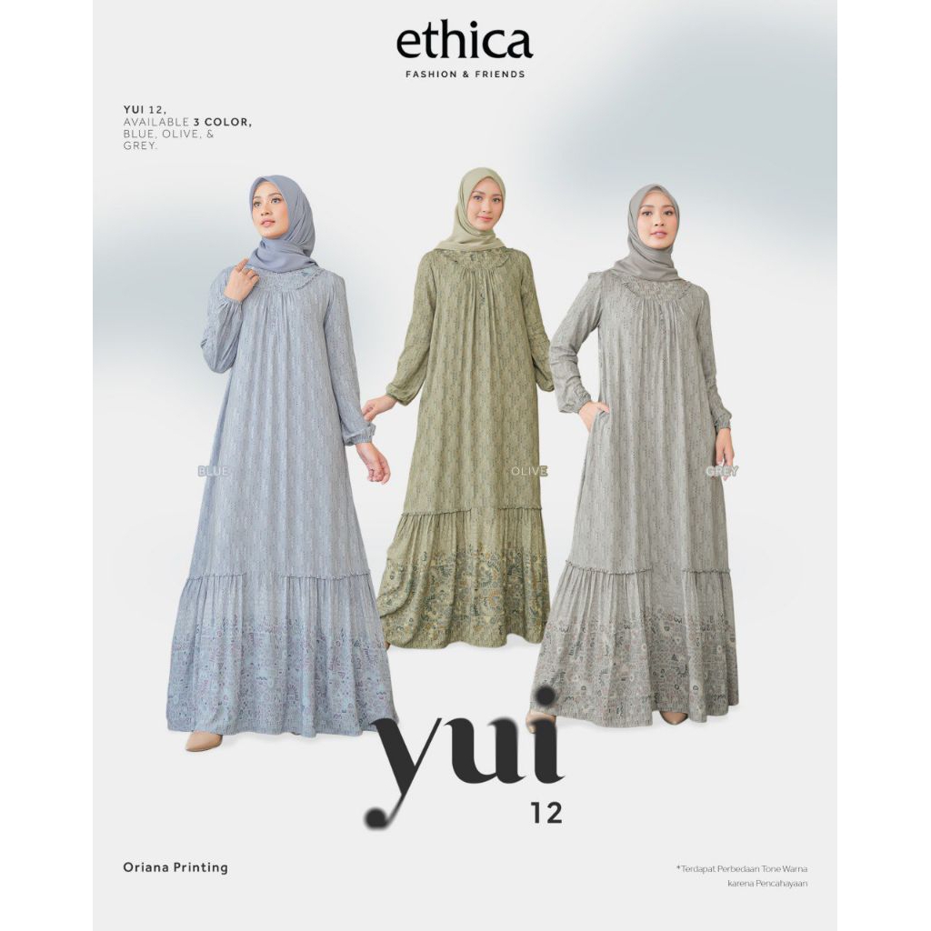 ETHICA GAMIS YUI 12 DRESS MUSLIM TERLARIS ORIGINAL