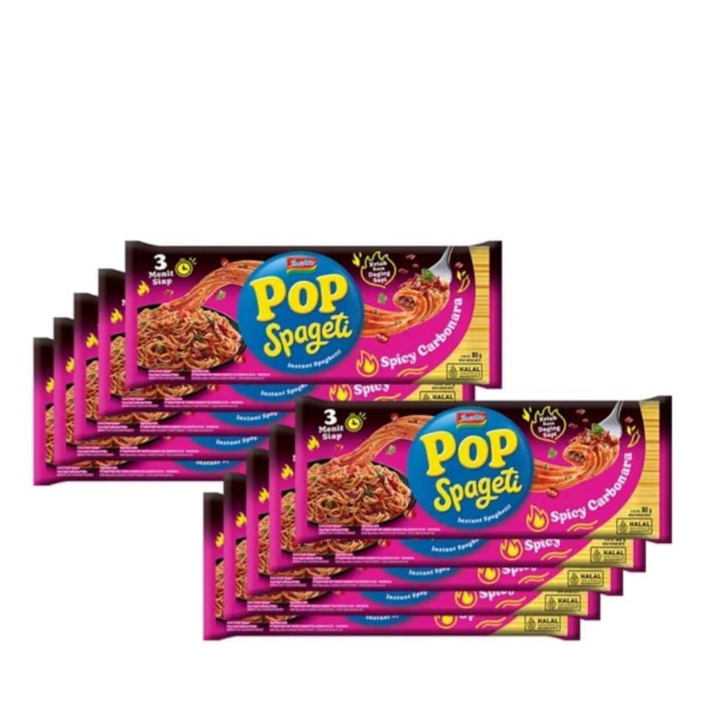 

Indomie Pop Spageti Spicy Bolognese 84gr dan Spicy Carbonara 84gr spagetti mie