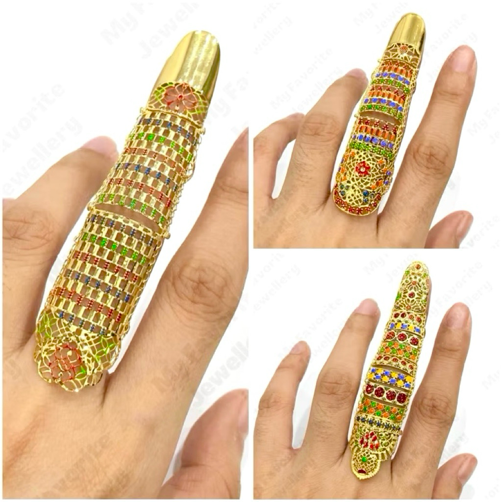 Cincin Adjustable Kuku India EMAS ASLI Kadar 700 16K