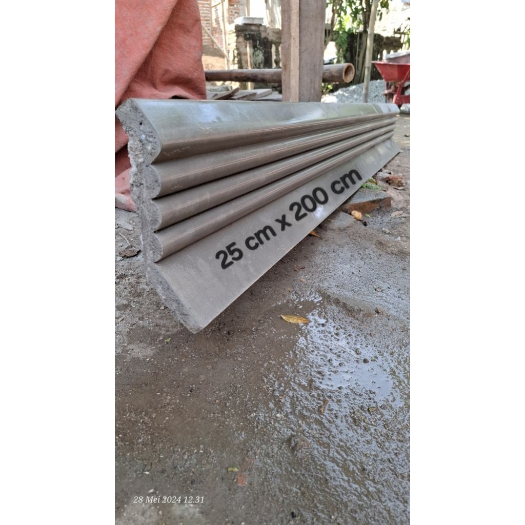 lisplang beton 25 cm x 200 cm