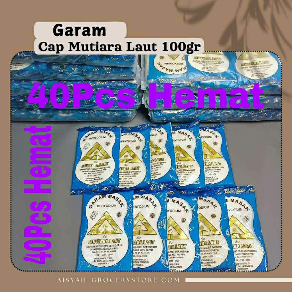 

1 Ball isi 40pcs Garam Dapur Beryoudium Cap Mutiara Laut 100gr