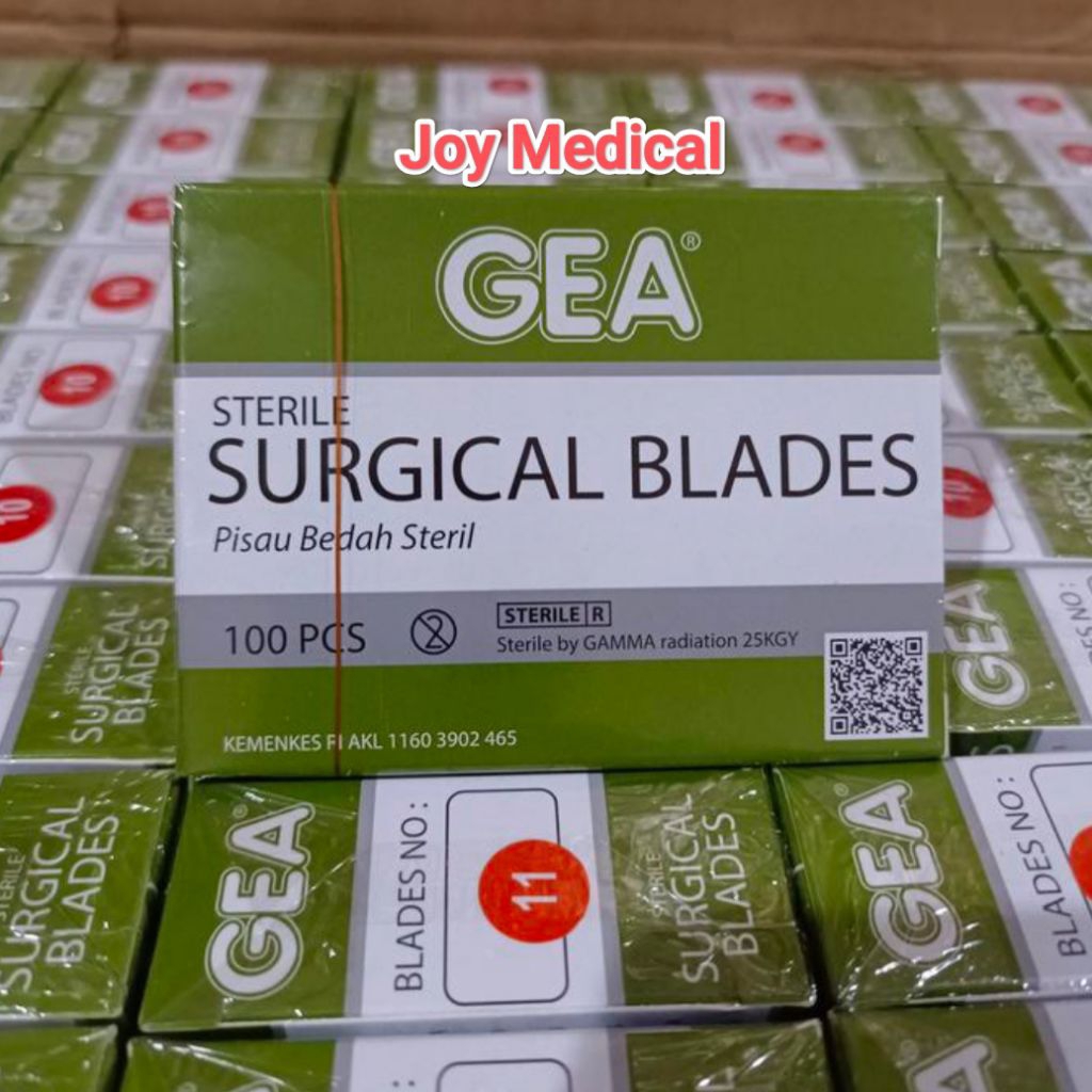 Mata Pisau Bedah Bisturi GEA | 10pcs Surgical Blades | No. 10,11,12,15,20,21,22,23,24,25