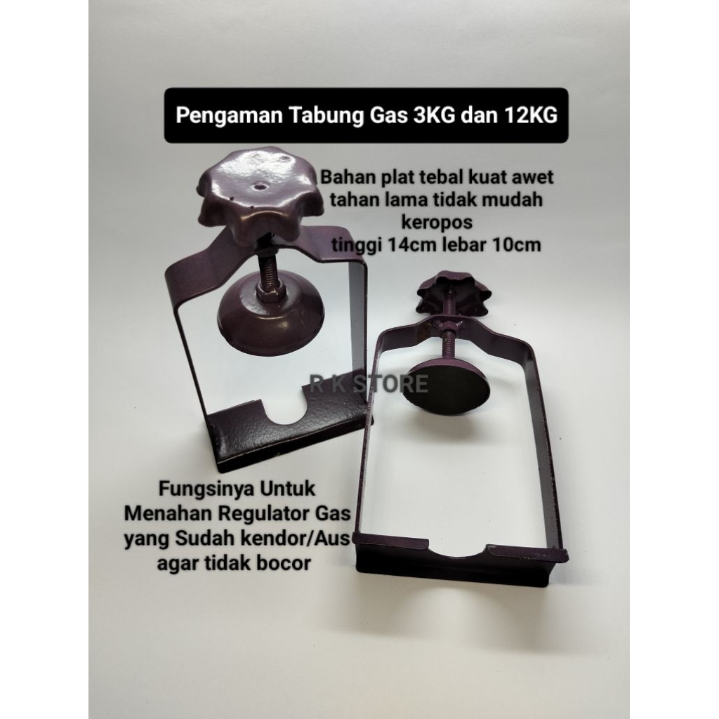 PENGAMAN REGULATOR GAS LPG PENGUNCI REGULATOR TABUNG GAS ELPIJI UNIVERSAL BAHAN TEBAL